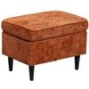 Hocker Oskar Terracotta B: 63 cm - Terracotta/Schwarz, KONVENTIONELL, Textil (63/43/42cm) - MID.YOU