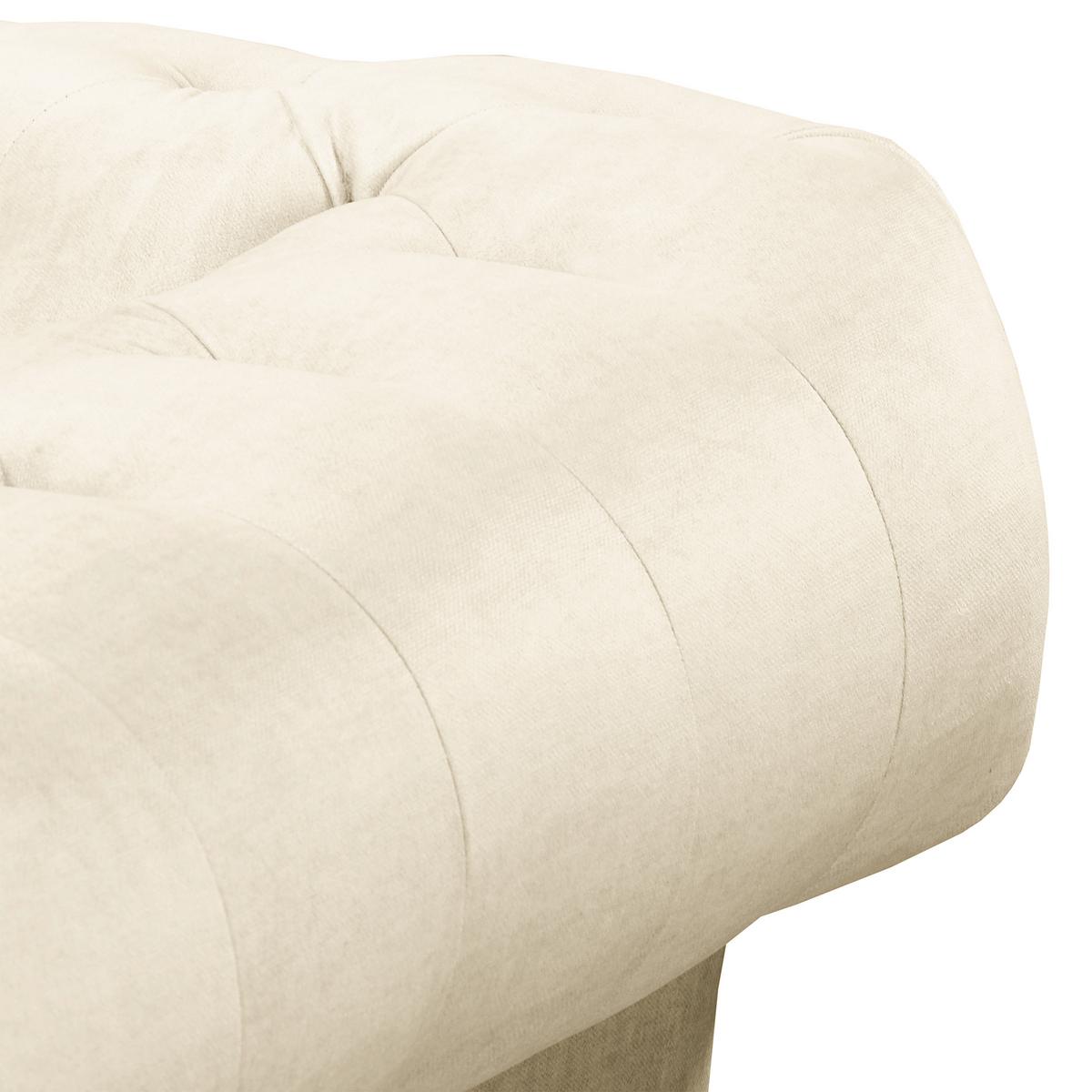 Schlafsofa Laura Cremen, B: 190cm - Creme/Braun, Design, Textil (190/74/91cm) - P & B