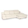 Ecksofa Isona Creme Chenille - Chromfarben/Creme, Design, Textil (286/165cm) - Livetastic
