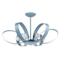 Kronleuchter 4735/6c - Hellblau, Design, Metall (65/110cm)