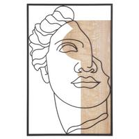 Wanddeko David A Naturfarben, Schwarz B: 50 Cm - Schwarz/Naturfarben, Basics, Holzwerkstoff (50/80/2cm)