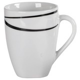 Kaffeebecherset 6-Tlg. Kaffeebecherset Oslo - Schwarz/Weiß, Basics, Keramik (30/22/14,5cm)