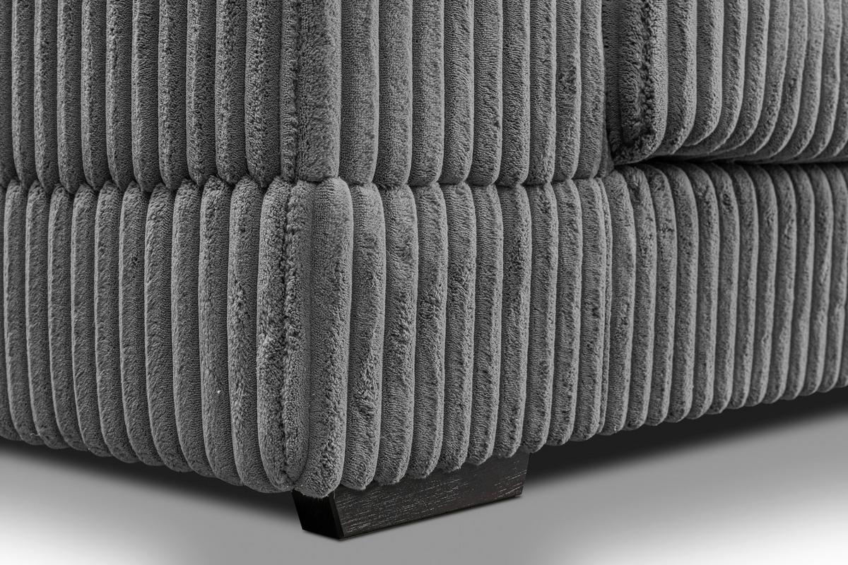 Ecksofa Funny - Schwarz/Grau, Design, Textil (285/195cm) - MID.YOU
