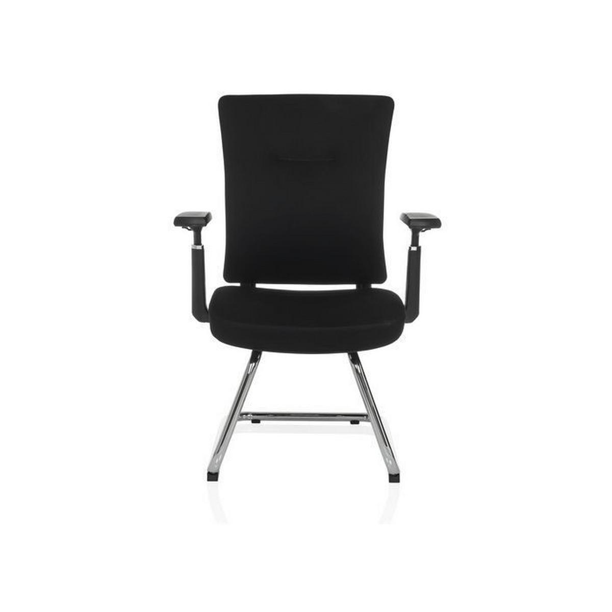 Besucherstuhl Captivo Pro V Schwarz B: 67 cm - Silberfarben/Schwarz, MODERN, Kunststoff/Textil (67/100/62cm) - MID.YOU