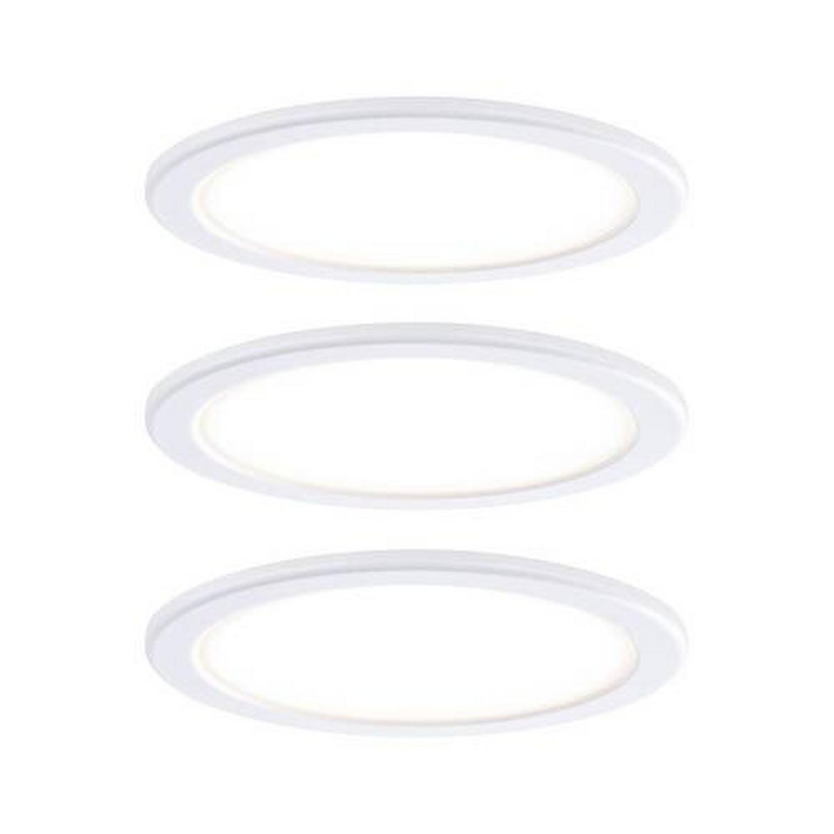Unterbauleuchte 3xled 3 W Kunststoff Weiß Flach - Weiß, Basics, Kunststoff (6,5/1,7cm) - Paulmann