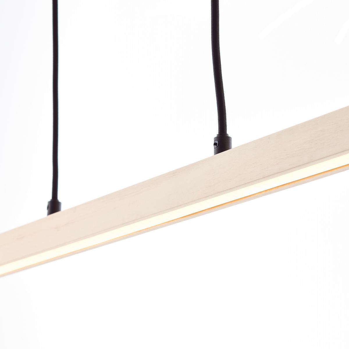 Led-hängeleuchte G99072/76 Arion - Schwarz/Kieferfarben, Design, Holz/Kunststoff (103/6/150cm) - Brilliant
