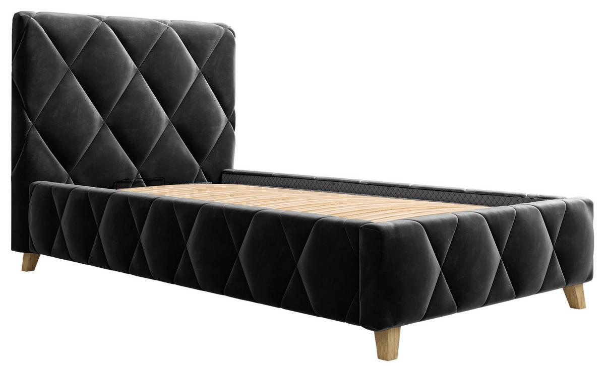 Polsterbett Trivio 100x200 cm Anthrazit - Anthrazit, MODERN, Holz/Holzwerkstoff (100/200cm) - MID.YOU