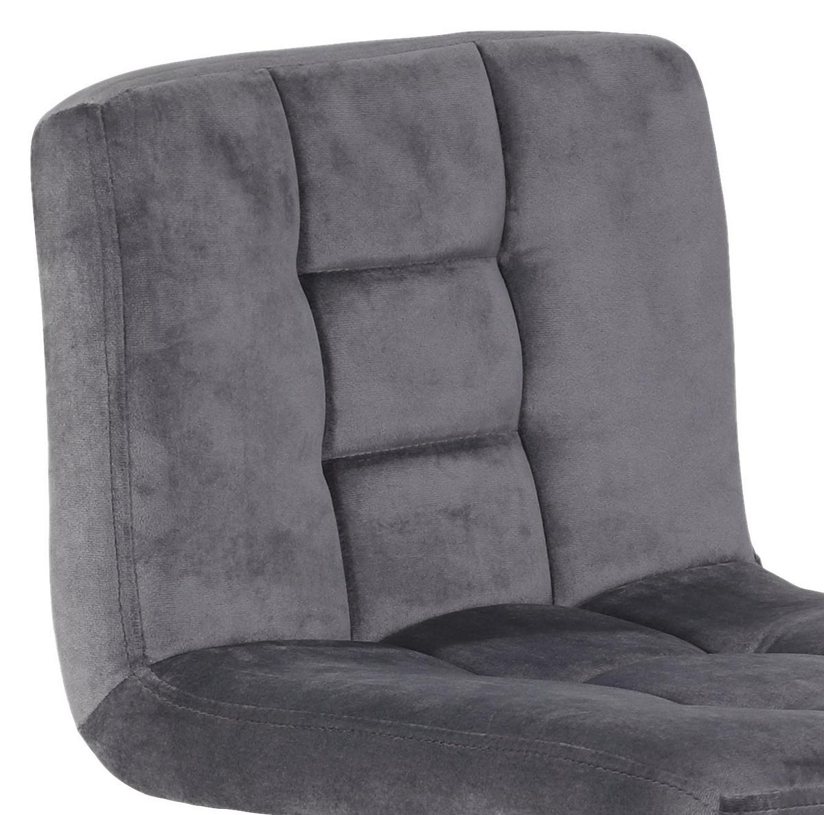 Barhocker-Set höhenverstellbar Amanda Grau - Dunkelgrau/Grau, MODERN, Textil/Metall (40/85/48cm) - MID.YOU
