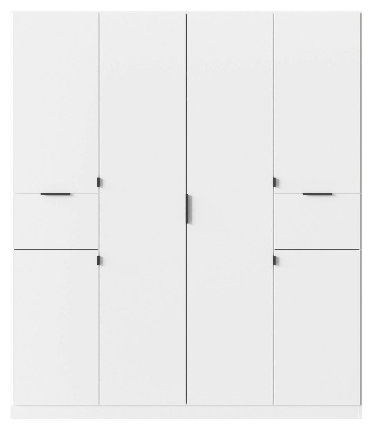 Drehtürenschrank Mit Schubladen 181 cm Ticao Weiß - Weiß, MODERN, Holzwerkstoff (181/210/54cm) - Rauch Möbel