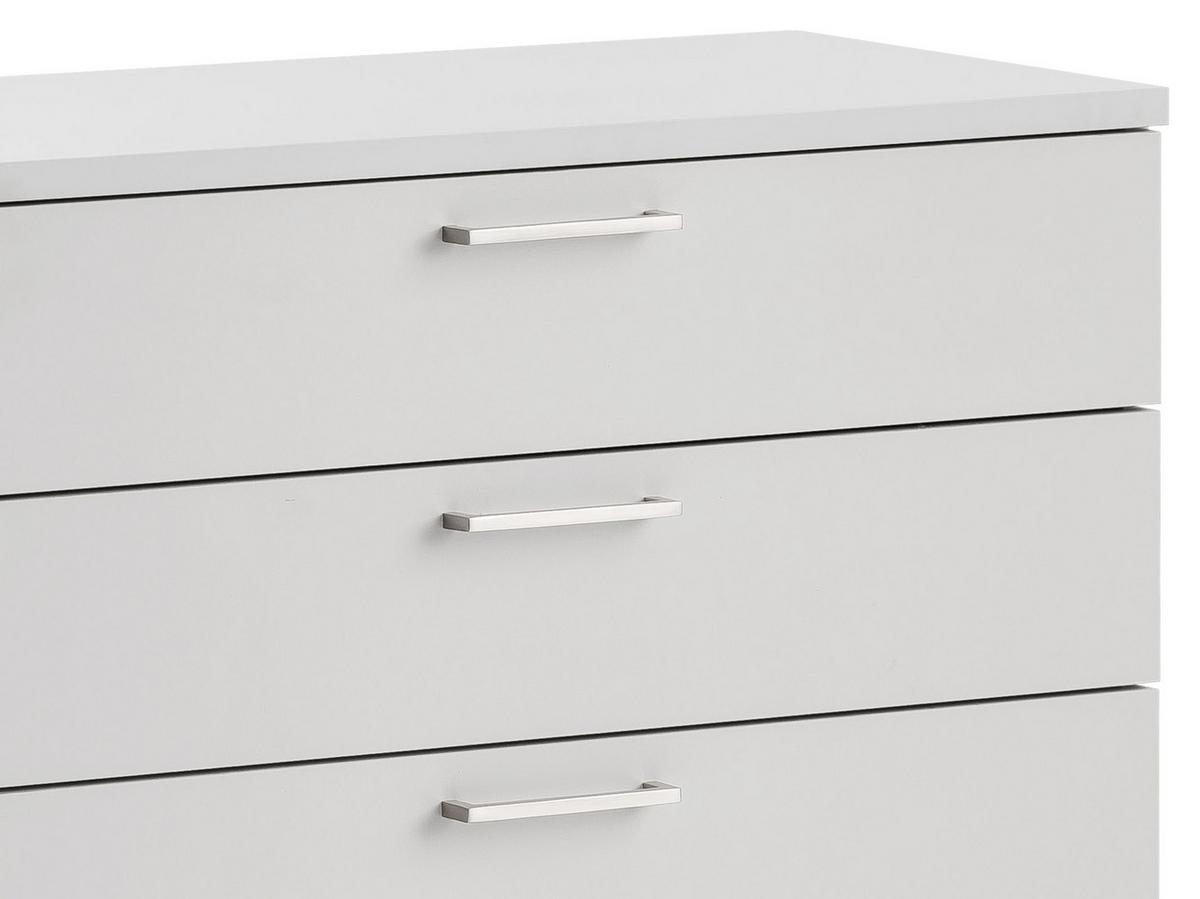 Kommode B: 80,2 Cm Serie 1500, Hellgrau - Hellgrau/Schwarz, KONVENTIONELL, Holzwerkstoff (80,2/84,2/41cm) - MID.YOU
