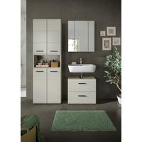 Badezimmer Ice Kaschmir B: 120cm - Kaschmir/Schwarz, Trend, Glas/Holzwerkstoff (120cm) - MID.YOU