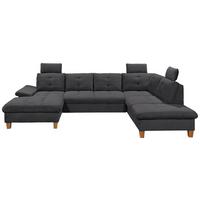 Wohnlandschaft Ascot Anthrazit U: 170x324x220 Cm - Eichefarben/Anthrazit, KONVENTIONELL, Textil (170/324/220cm) - MID.YOU