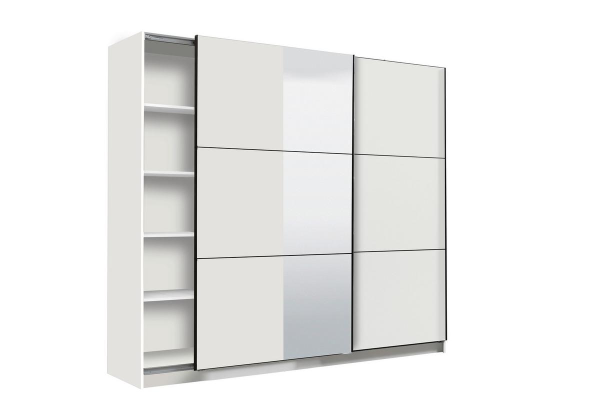 Tolóajtós Szekrény Sierra 236/210 Cm - fehér, Basics, faalapú anyag (236,5/210/62,5cm)