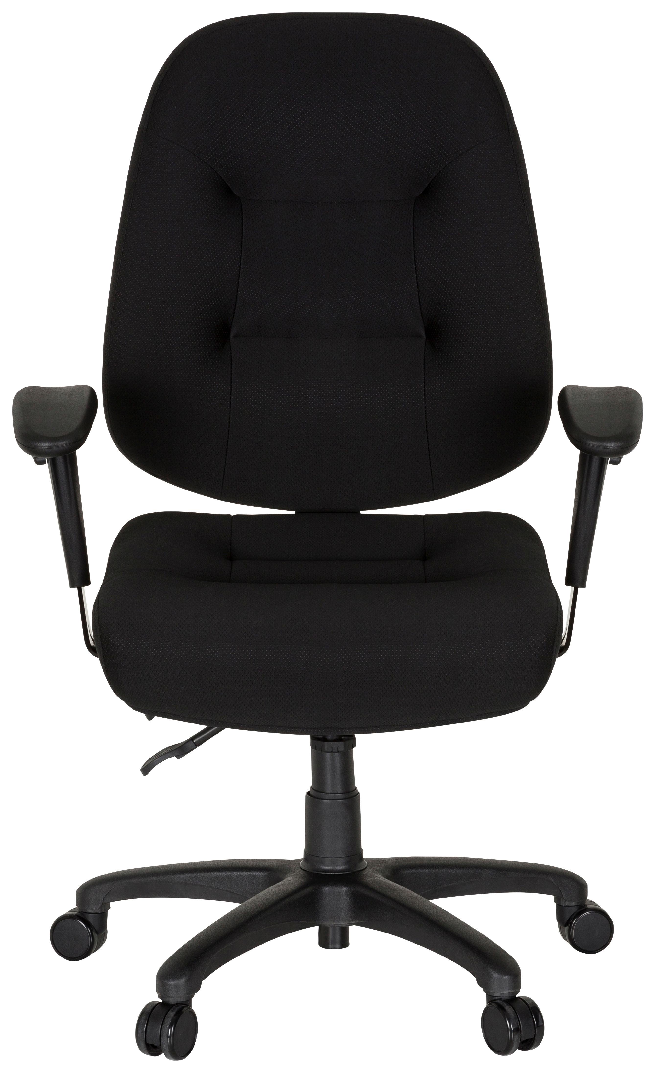 Bürostuhl Zenit XXL Schwarz Bis 150 Kg - Schwarz, Basics, Kunststoff/Textil (76/119/69cm) - MID.YOU