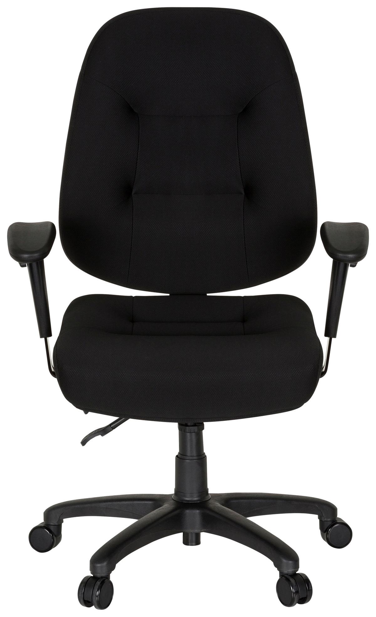 Bürostuhl Zenit Xxl Schwarz Bis 150 Kg - Schwarz, Basics, Kunststoff/Textil (76/119/69cm) - MID.YOU