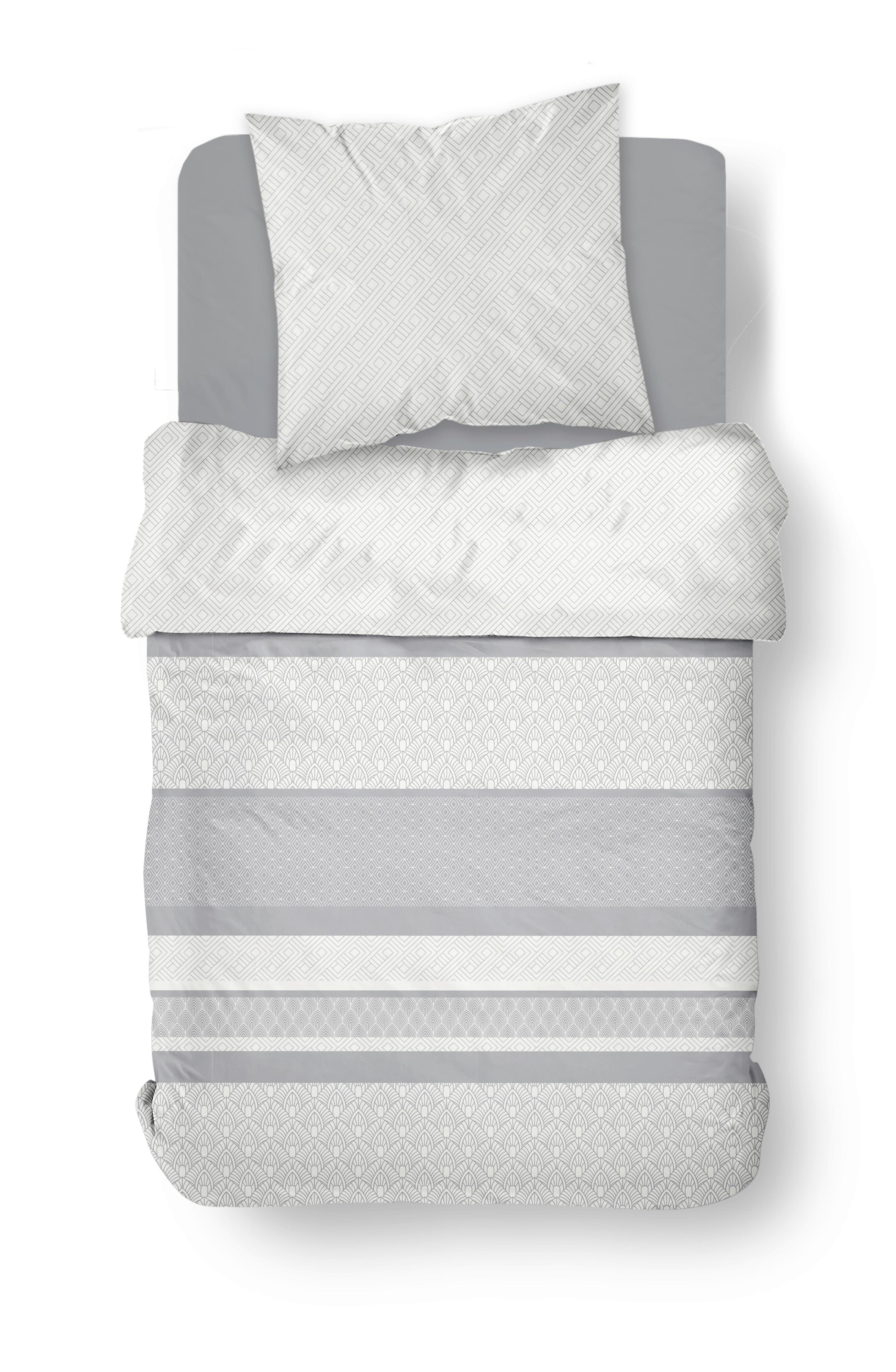 POSTEĽNÁ BIELIZEŇ DAKOTA - sivá, textil (140/200cm)