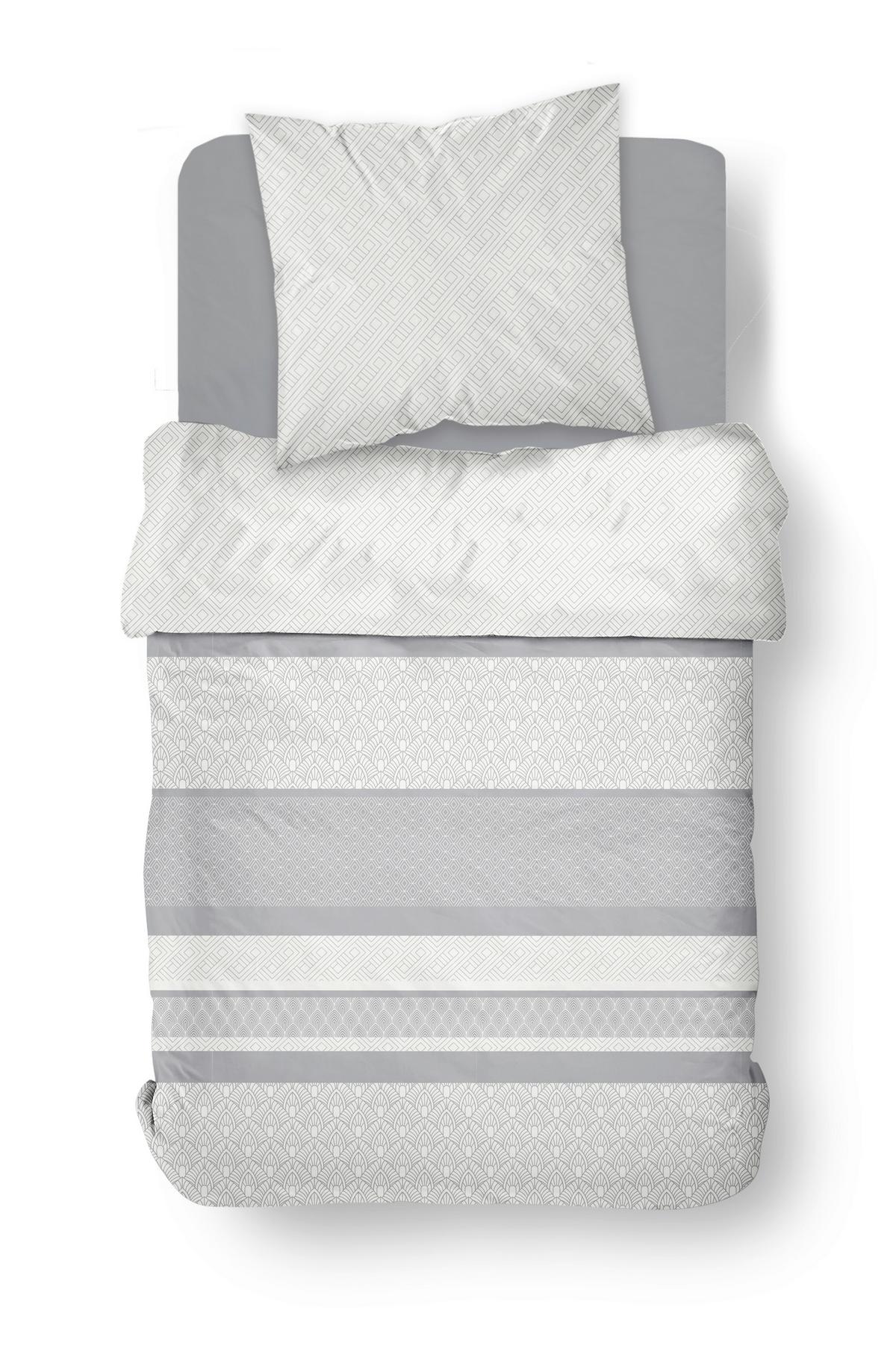 POSTEĽNÁ BIELIZEŇ DAKOTA - sivá, textil (140/200cm)