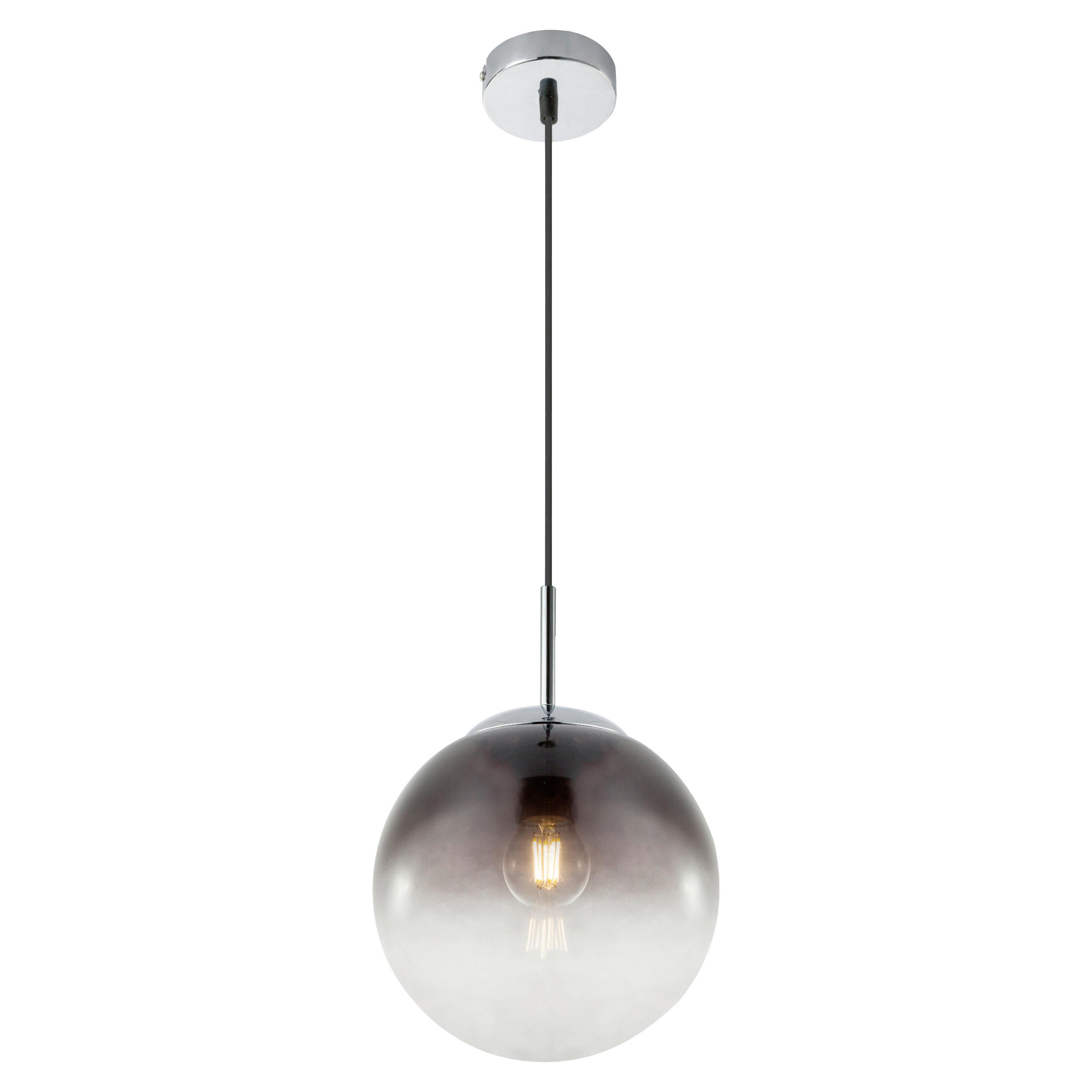 Hängeleuchte Jiop - Chromfarben, KONVENTIONELL, Glas/Metall (20/120cm)