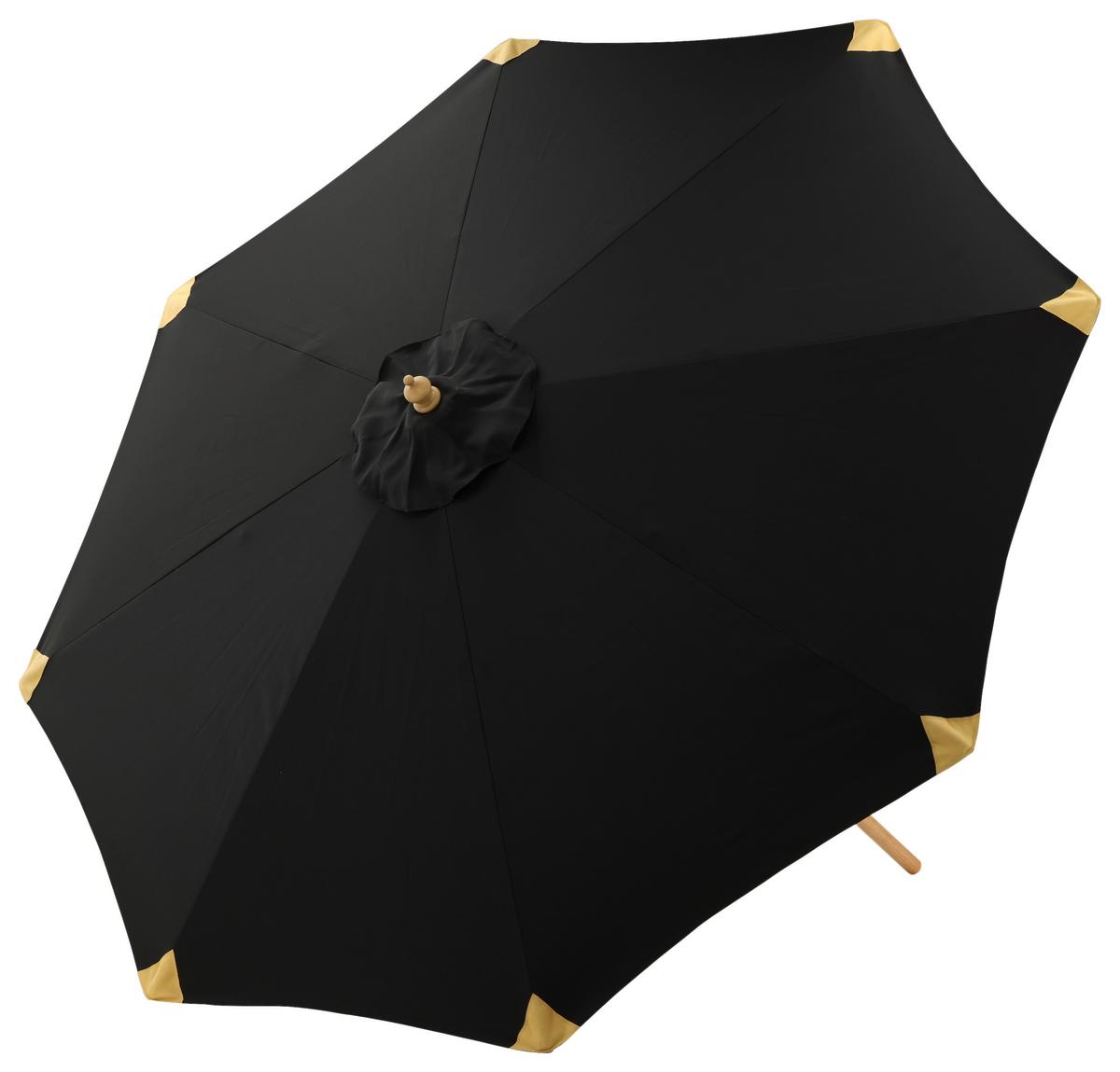 Sonnenschirm Cerox L/B: 270x250 cm Schwarz - Schwarz, KONVENTIONELL (270/250cm) - Gardenson