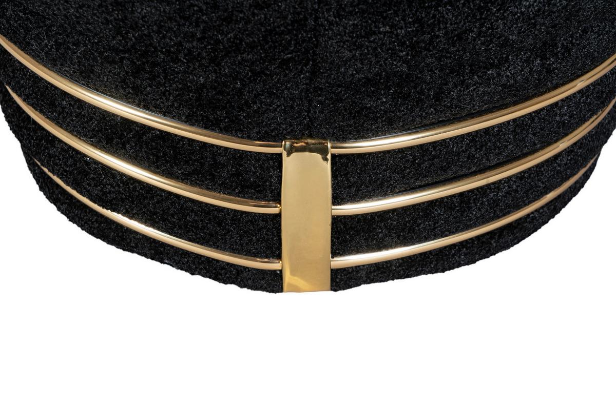 Hocker Doric 335 Goldfarben/schwarz D: 42 Cm - Goldfarben/Schwarz, Design, Textil (42/50cm) - Kayoom