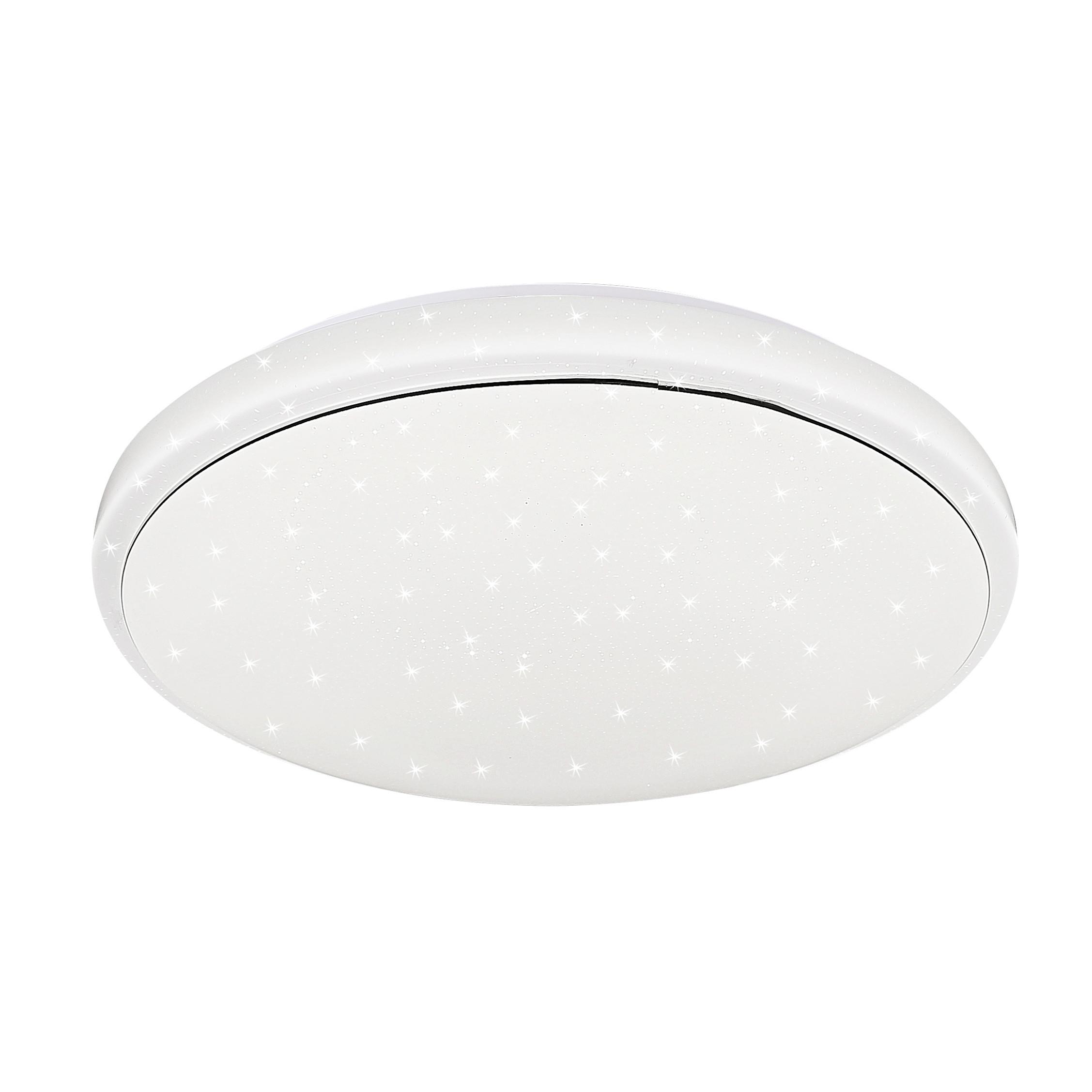 LED-DECKENLEUCHTE 14-20376 JASPER - Weiß, KONVENTIONELL, Kunststoff/Metall (49/49/10cm)