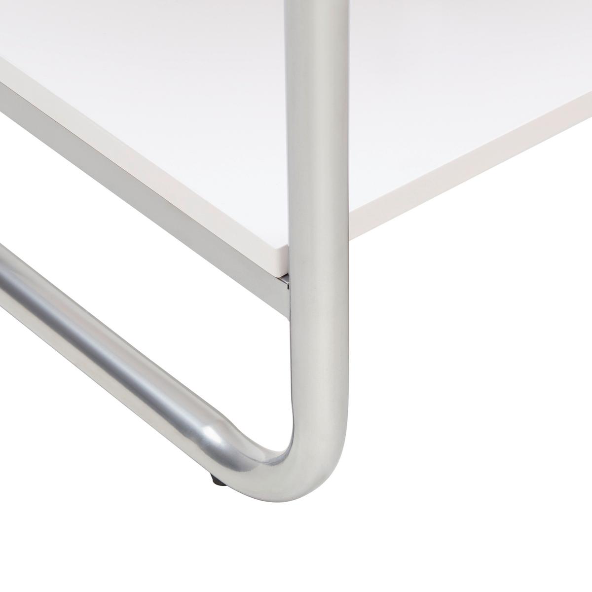 REGÁL ELVA -EXKLUSIV- - bílá/barvy stříbra, Moderní, kov/kompozitní dřevo (70/173/40cm) - Mömax
