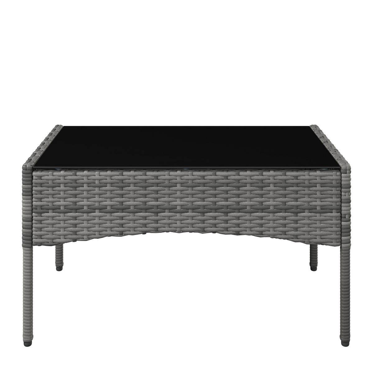 Loungegarnitur Cusco - Grau, MODERN, Kunststoff/Textil - Beldano