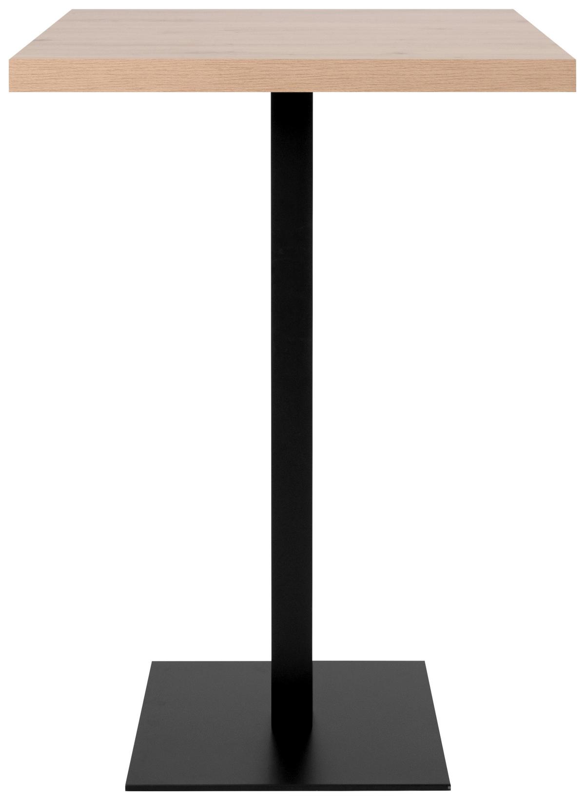Bartisch Quadrato 70x70x105 cm Indoor - Schwarz/Eiche Artisan, MODERN, Holzwerkstoff/Metall (70/70/105cm) - MID.YOU