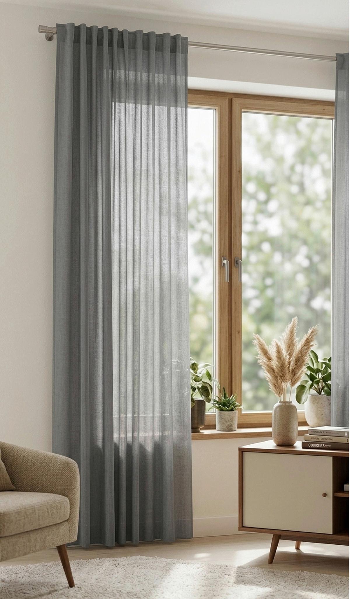 Készfüggöny Verena Kb. 135/245cm - szürke, Modern, textil (135/245cm) - Luca Bessoni