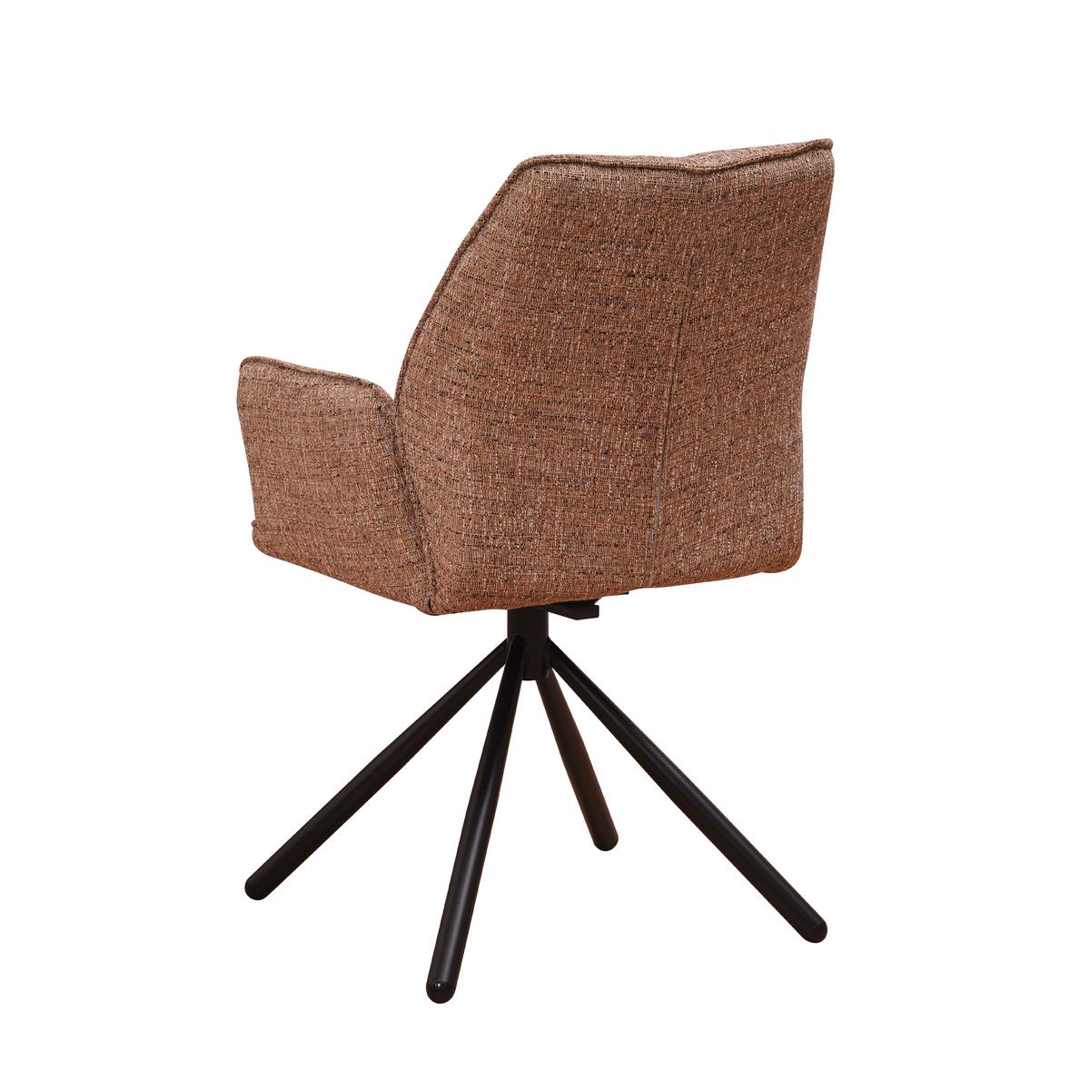 Armlehnstuhl-set Donny Beige B: 57,5 Cm - Beige/Schwarz, MODERN, Textil/Metall (57,5/92/52cm) - MID.YOU