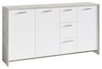 Sideboard B: 153 cm Benno, Grau/Weiß - Weiß/Grau, KONVENTIONELL, Holzwerkstoff (153/83/35cm) - MID.YOU