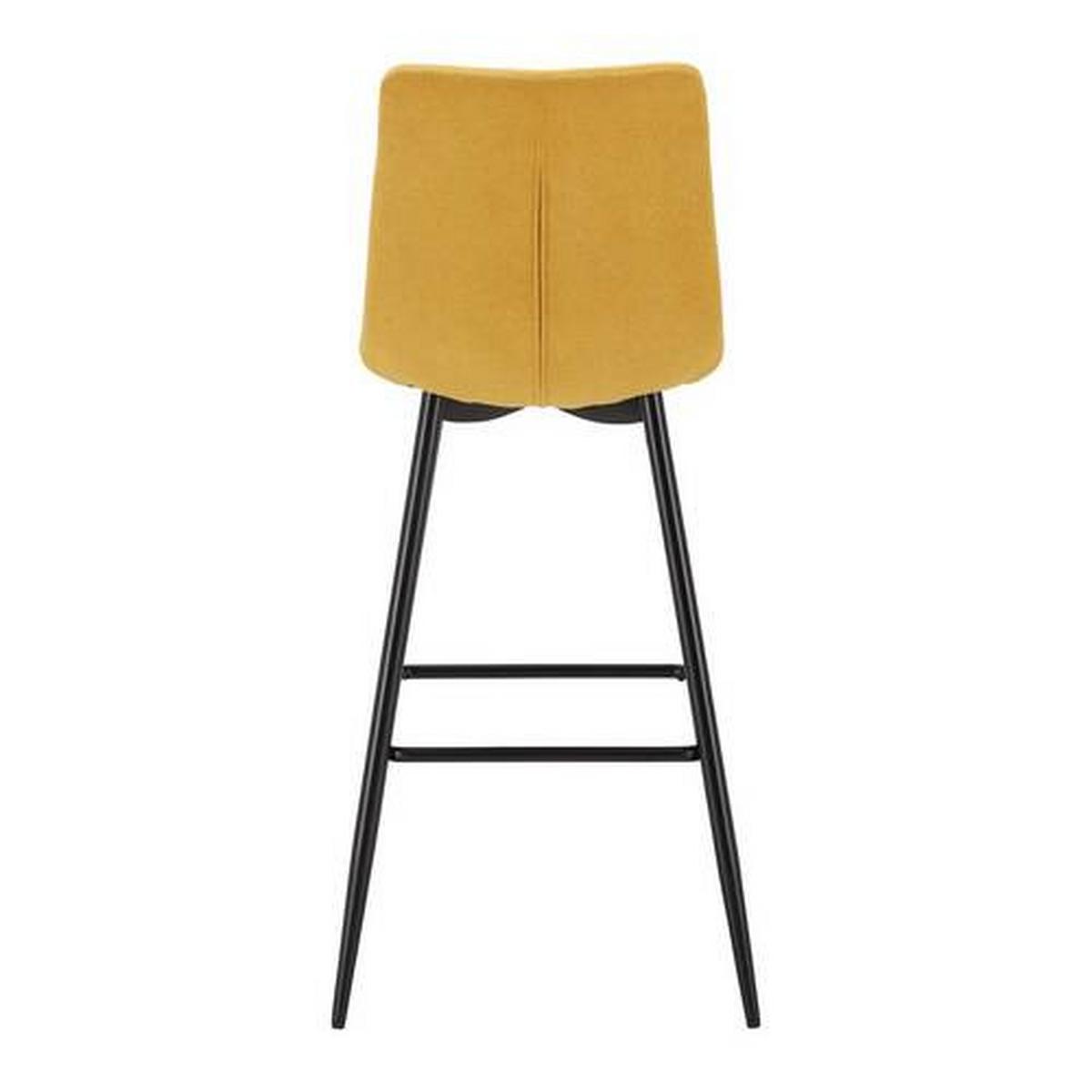 Sada barových židlí LUKA žlutá 2 ks - černá/žlutá, Moderní, kov/dřevo (42,5/100/49cm) - P & B