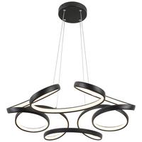 ZÁVESNÉ LED SVIETIDLO CRONO -AKT- - čierna, Romantik / Landhaus, kov/plast (70/70/120cm) - Premium Living