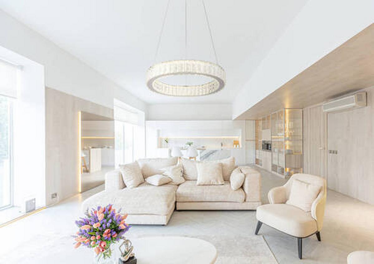 Led Függőlámpa 67162-50 - krómszínű/áttetsző, Design, műanyag/fém (50/120cm) - Globo