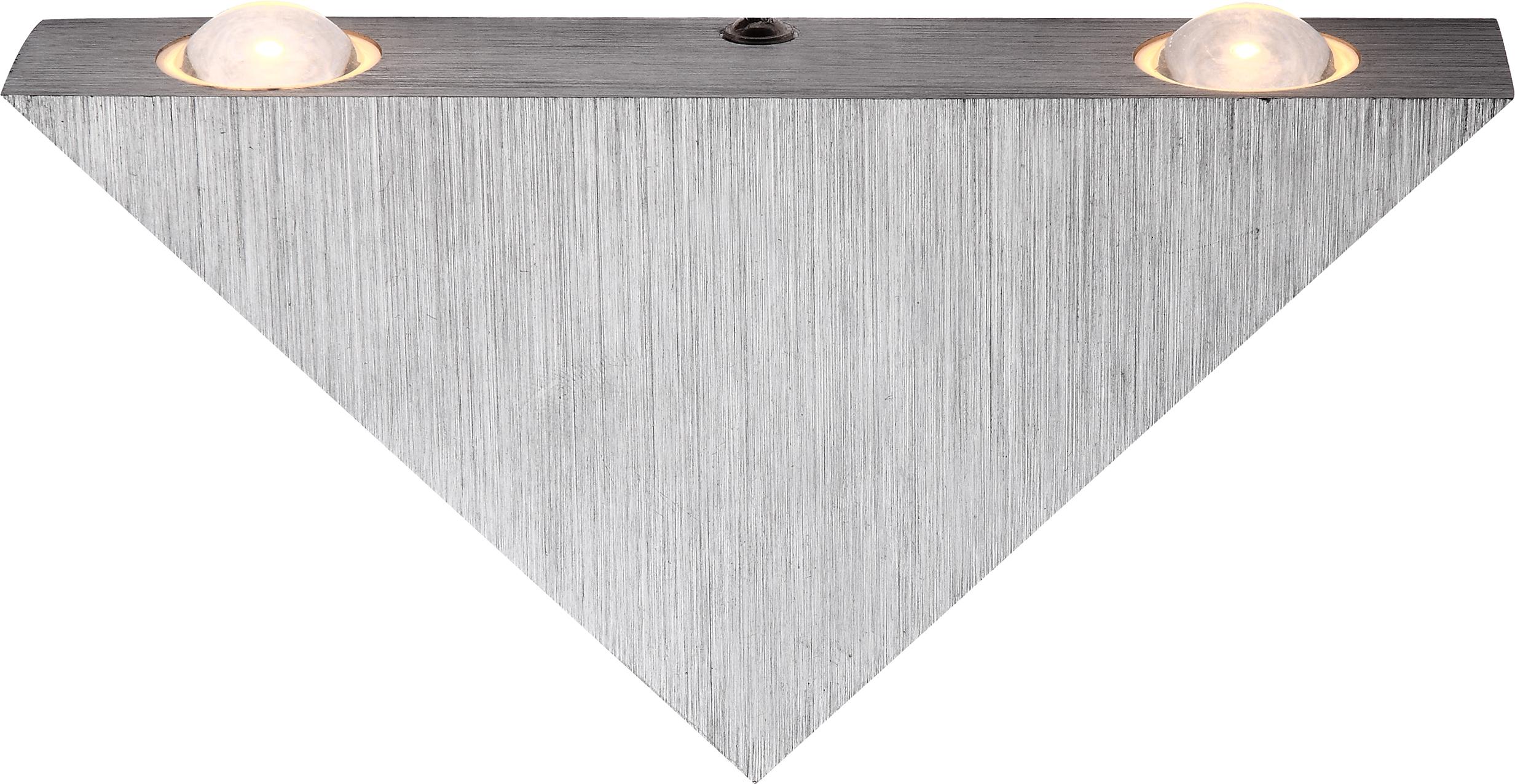 LED-Wandleuchte aus gebürstetem Alu