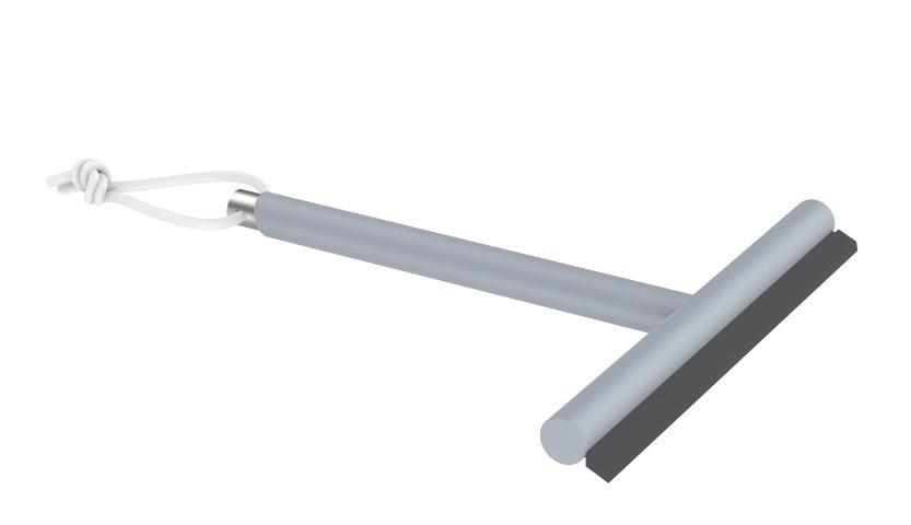 STĚRKA NA SPRCHOVÉ KOUTY CHRIS - antracitová, Moderní, plast (20cm) - Premium Living