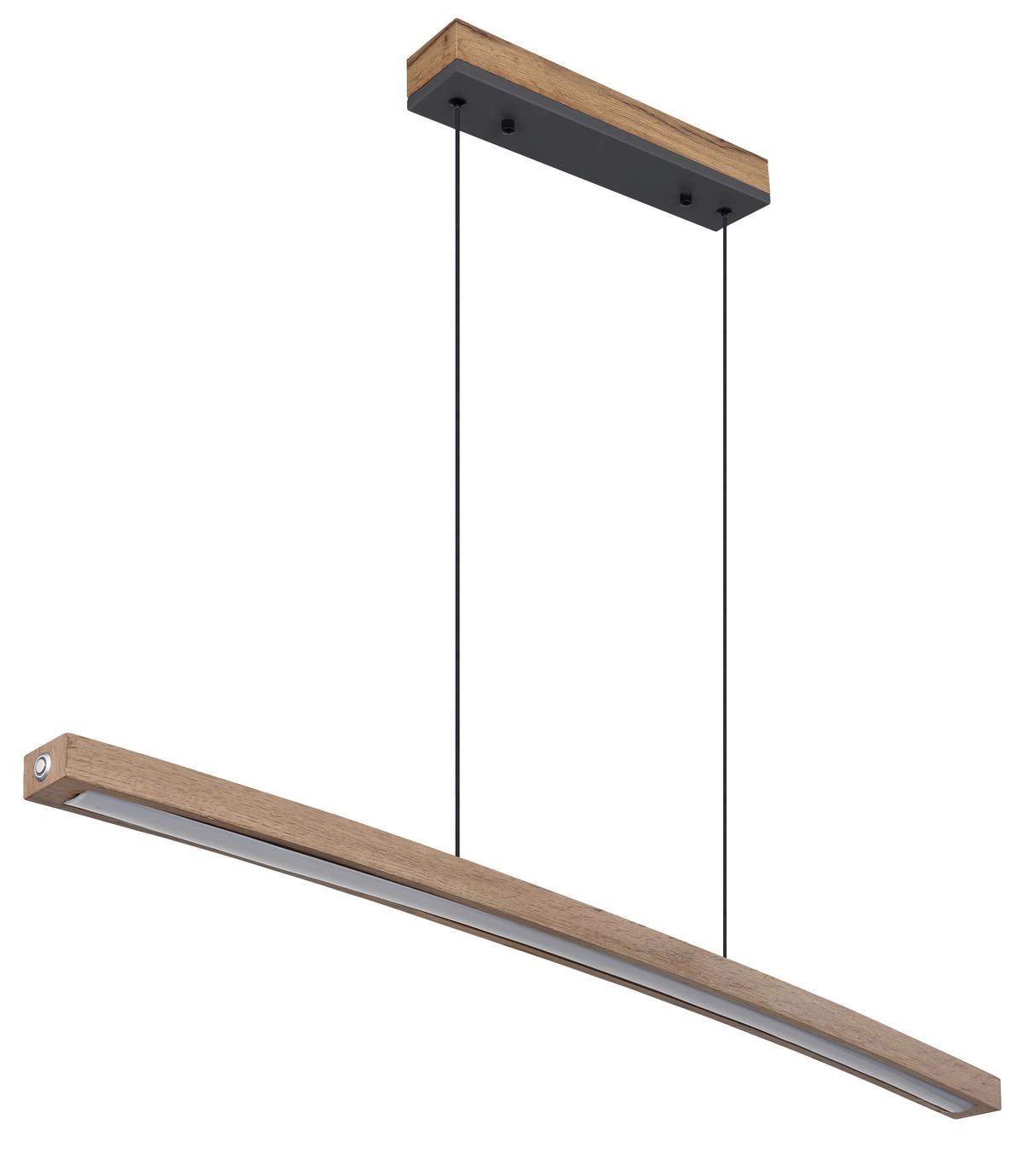 LED-Hängeleuchte 416080wh2 - Dunkelbraun/Opal, KONVENTIONELL, Holzwerkstoff/Kunststoff (100/7/120cm) - Globo