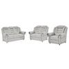 Sitzgarnitur Boston - Hellgrau/Schwarz, KONVENTIONELL, Textil - Livetastic