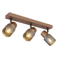 Spotlámpa Bihana - króm/barna, Modern, Üveg/fém (41/12/12,5cm) - James Wood