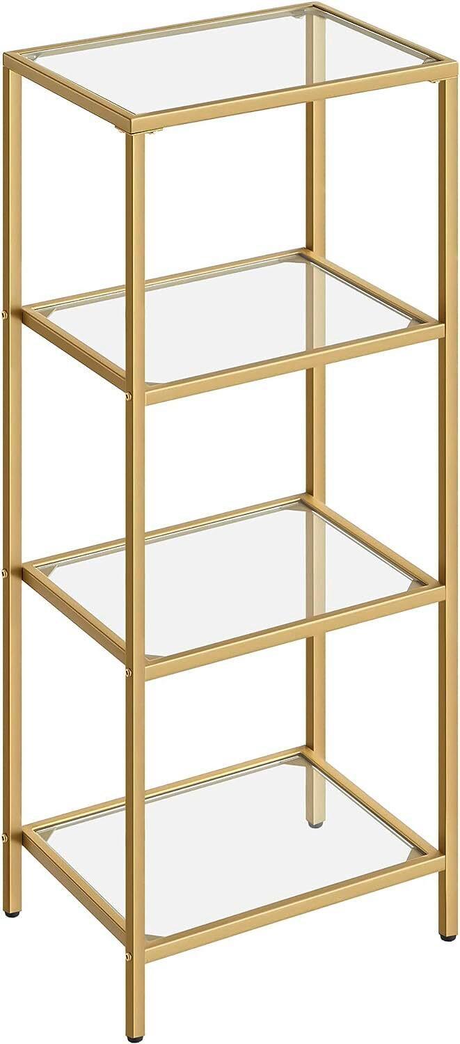 Regal B: 40 cm Goldfarben - Goldfarben, Trend, Glas/Metall (40/95/30cm) - Boxxx