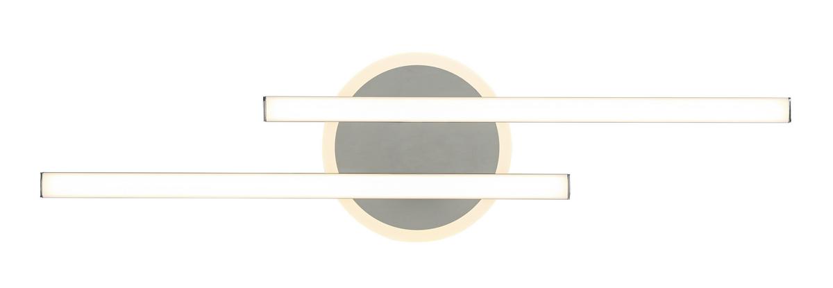 Led-deckenleuchte Cennet - Chromfarben/Alufarben, Basics, Kunststoff/Metall (15/58/5cm) - Luca Bessoni