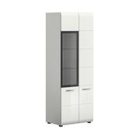 Sideboard Ice Weiß/weiß Hochglanz B: 60 Cm - Weiß Hochglanz/Schwarz, Design, Glas/Holzwerkstoff (60/160/34cm) - Livetastic