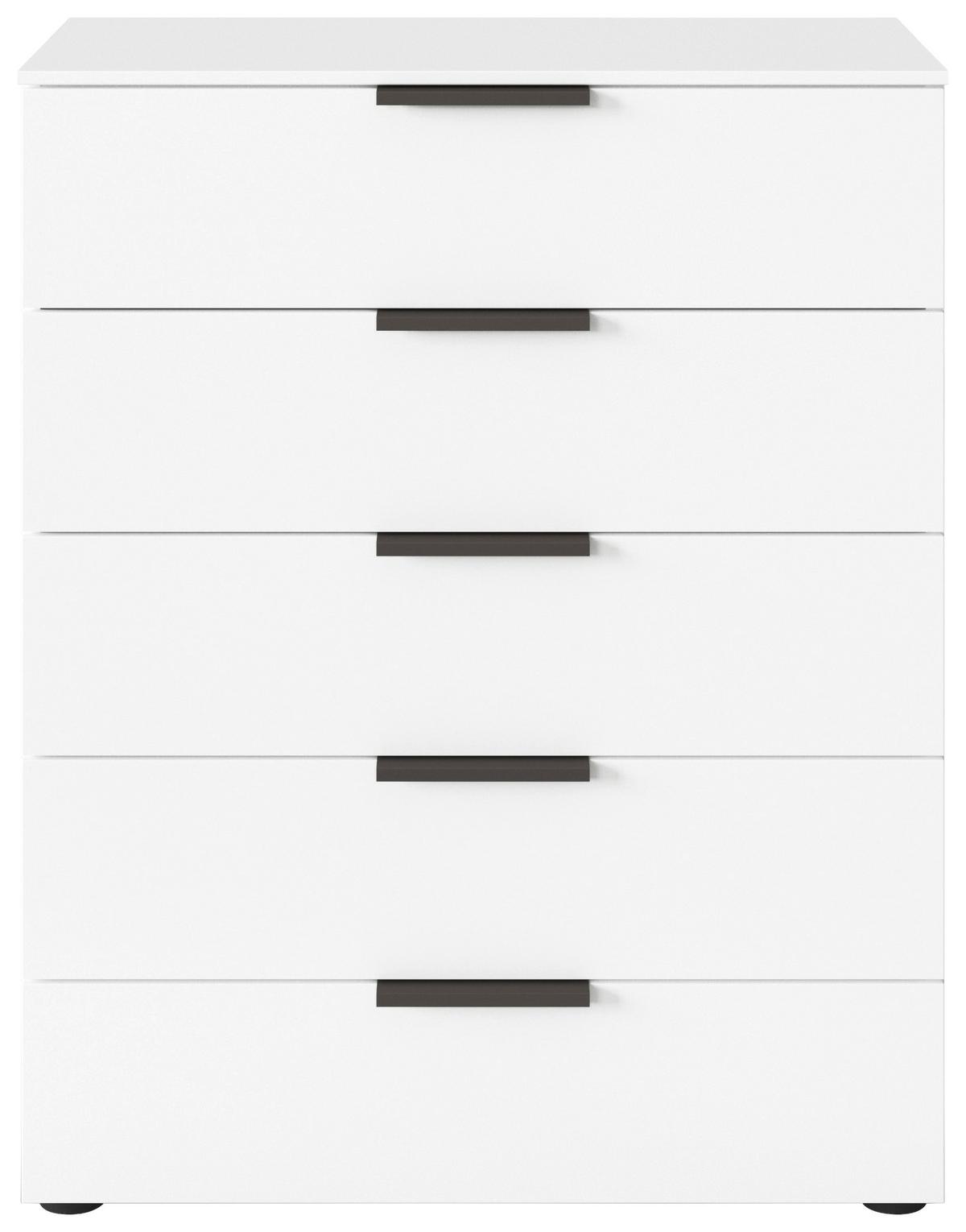Kommode 80 Cm Flipp Weiß/graphitfarben - Schwarz/Graphitfarben, MODERN, Holzwerkstoff (80/100/42cm) - Rauch Möbel