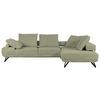 Ecksofa Bolzano - Schwarz/Grün, KONVENTIONELL, Textil (310/240cm) - MID.YOU