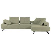 Ecksofa Bolzano - Schwarz/Grün, KONVENTIONELL, Textil (310/240cm) - MID.YOU