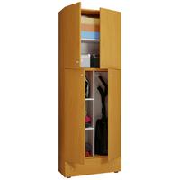 Mehrzweckschrank Lona Xxl Buche Dekor Bxh: 70x200 Cm - Buchefarben/Schwarz, MODERN, Holzwerkstoff (70/200/39cm) - MID.YOU