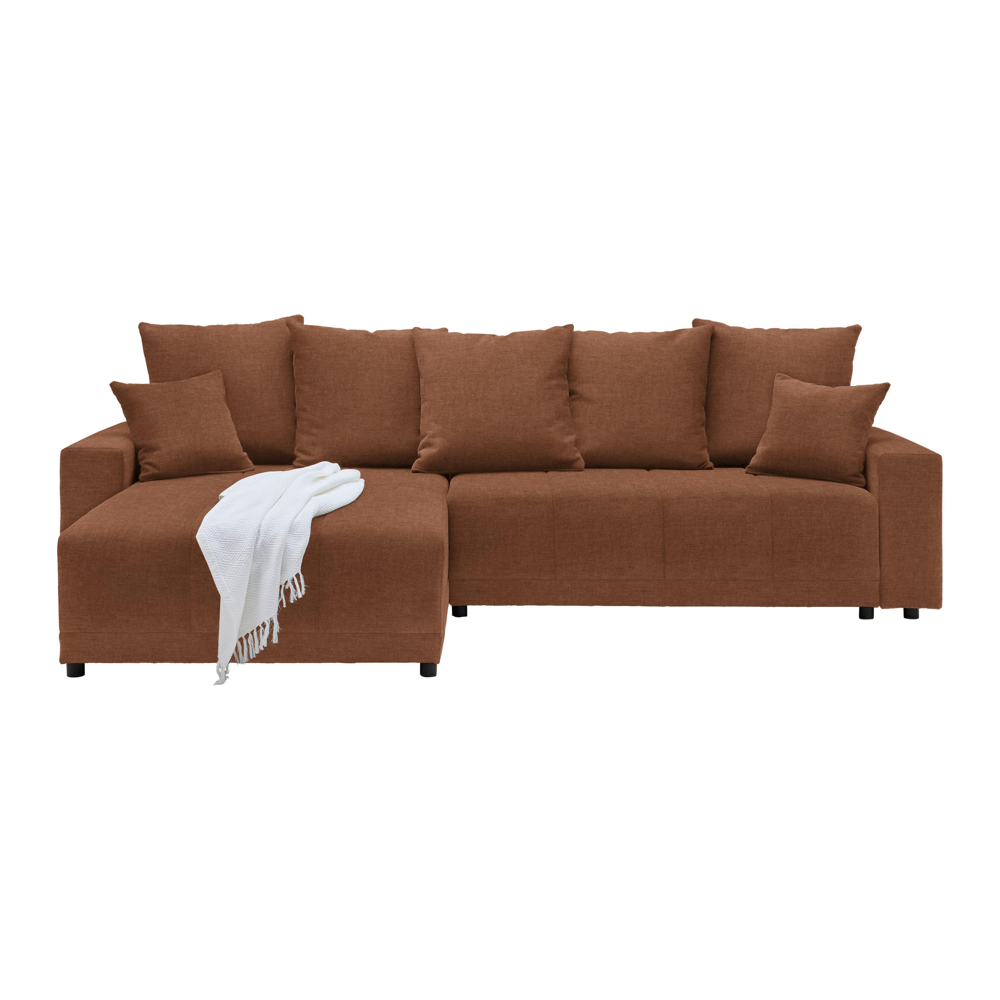 Rohová sedačka ALATRI, oboustr.,koňaková,s polštáři - černá/zelená, Moderní, textil/plast (289/90/176cm) - Based