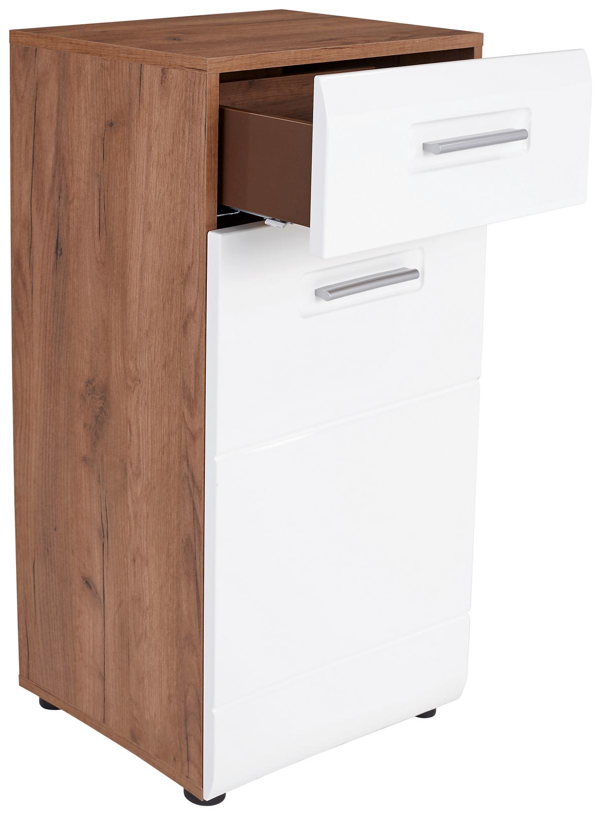 Komód Avensis New - tölgyfa színű/fehér, Konventionell, faalapú anyag (45/85,4/37cm) - Luca Bessoni