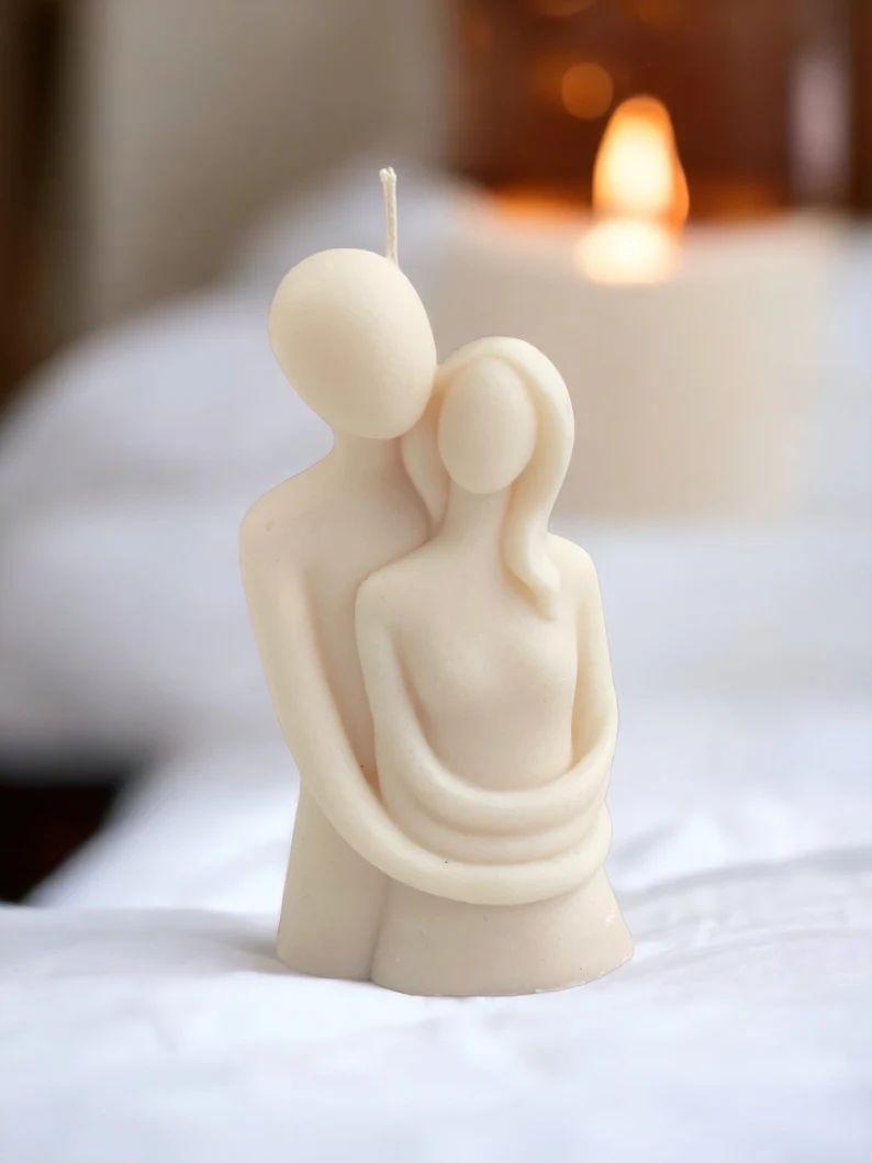 Svíčka Couple, V: 11cm - bílá, Basics, přírodní materiály (5/11/4cm) - Modern Living