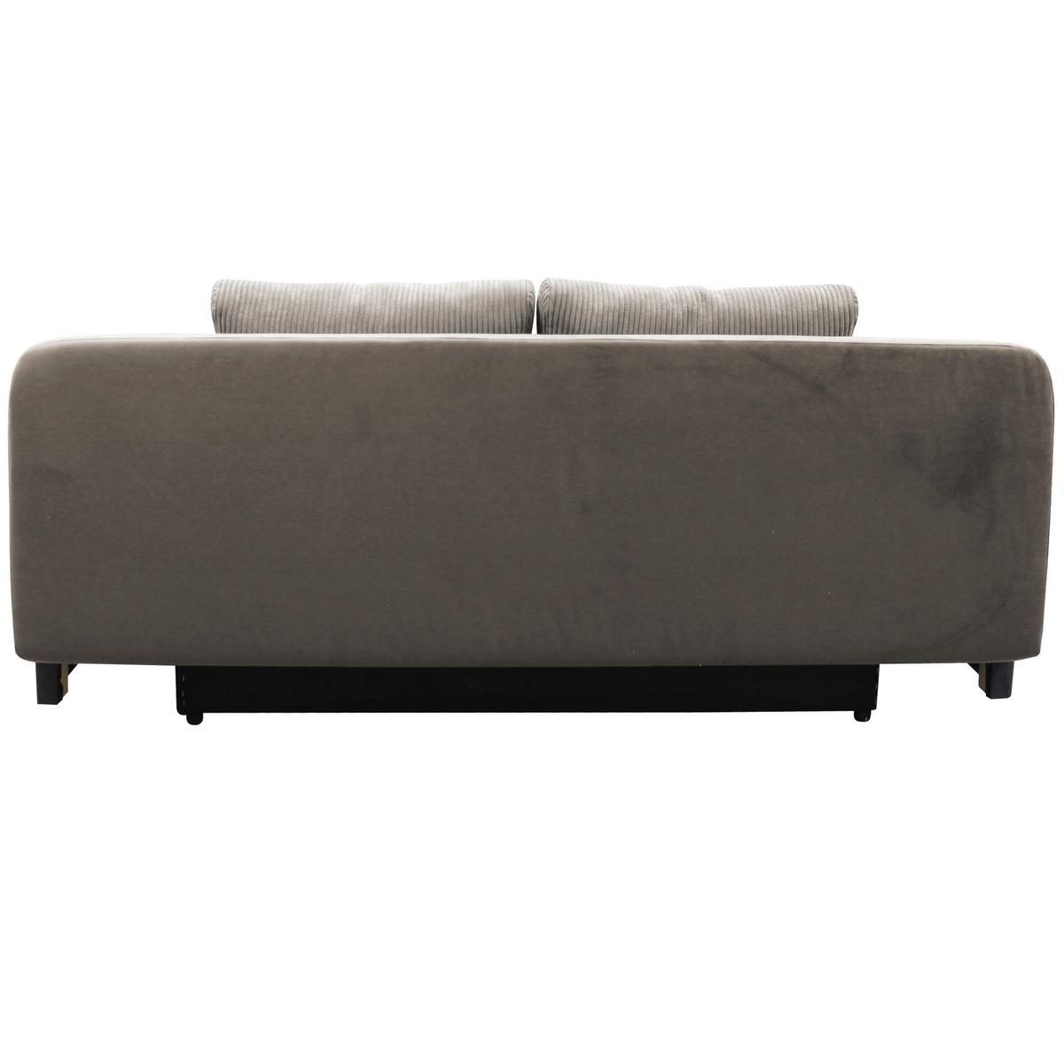 Schlafsofa Stella Braun B: 197 cm - Schwarz/Braun, Design, Textil (197/90/83cm) - MID.YOU
